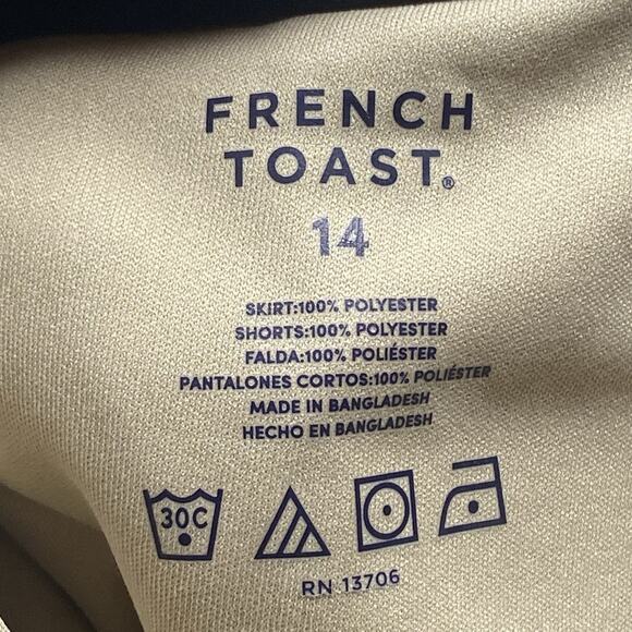 French Toast Skort Girls Size 14 Khaki Pleated Uniform Skirt Size Zip NWT - Picture 5 of 7